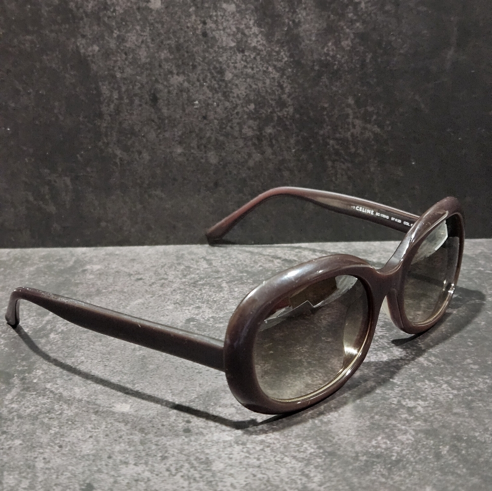 CELINE Oversized Oval Sunglasses Vintage 57/20/140 W/COA GUC - Picture 3 of 8